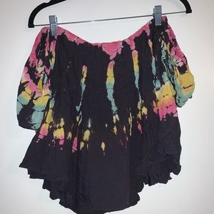 Surf Gypsy Off the Shoulder Black Shirt